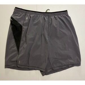 Smartwool Mens Gray Black Merino Wool Blend Liner Running Athletic Shorts L